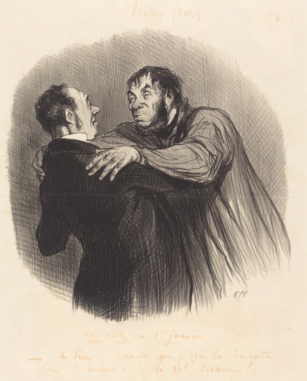 Une visite du 1er janvier - Honoré Daumier