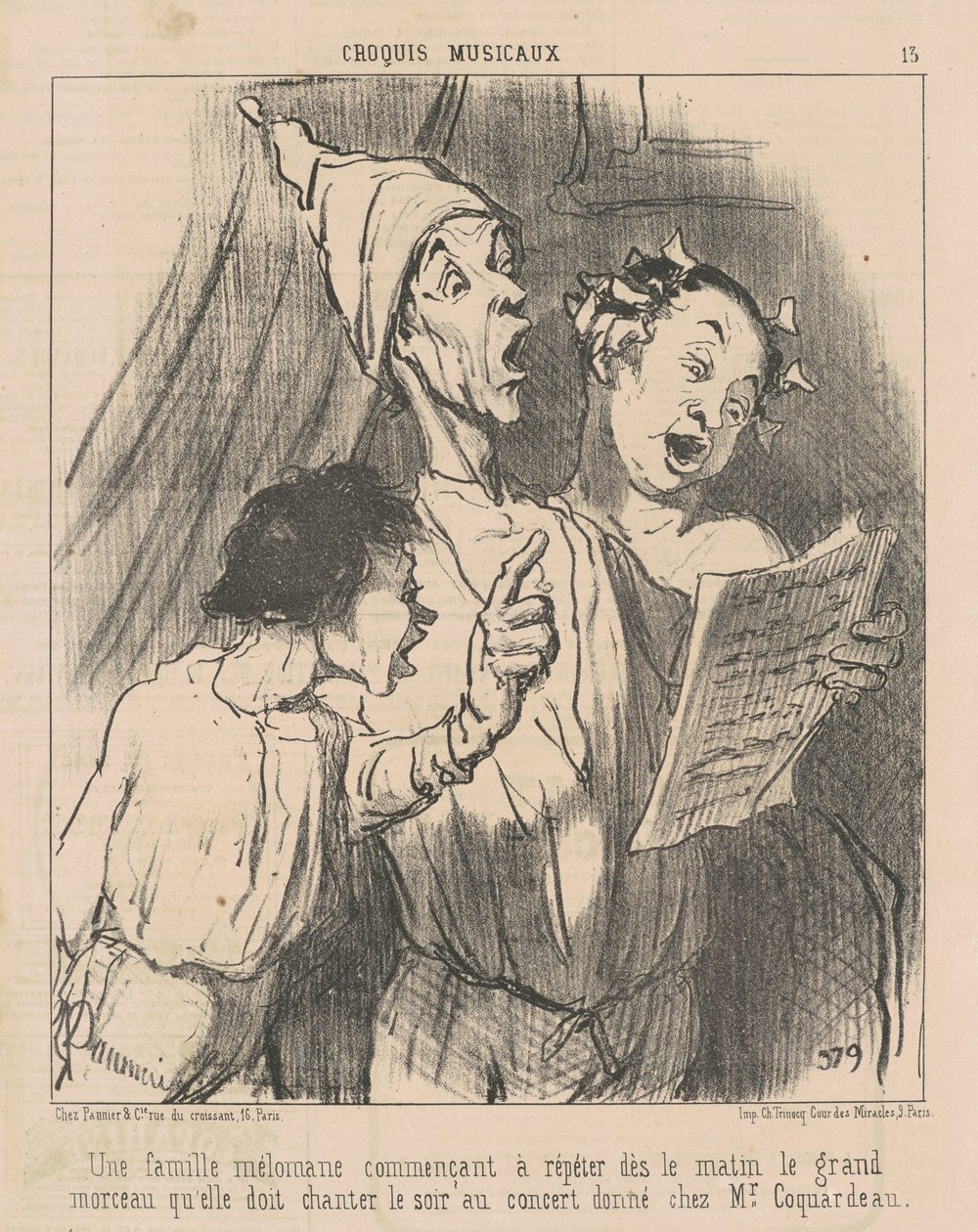 Une famille mélomane - Honoré Daumier