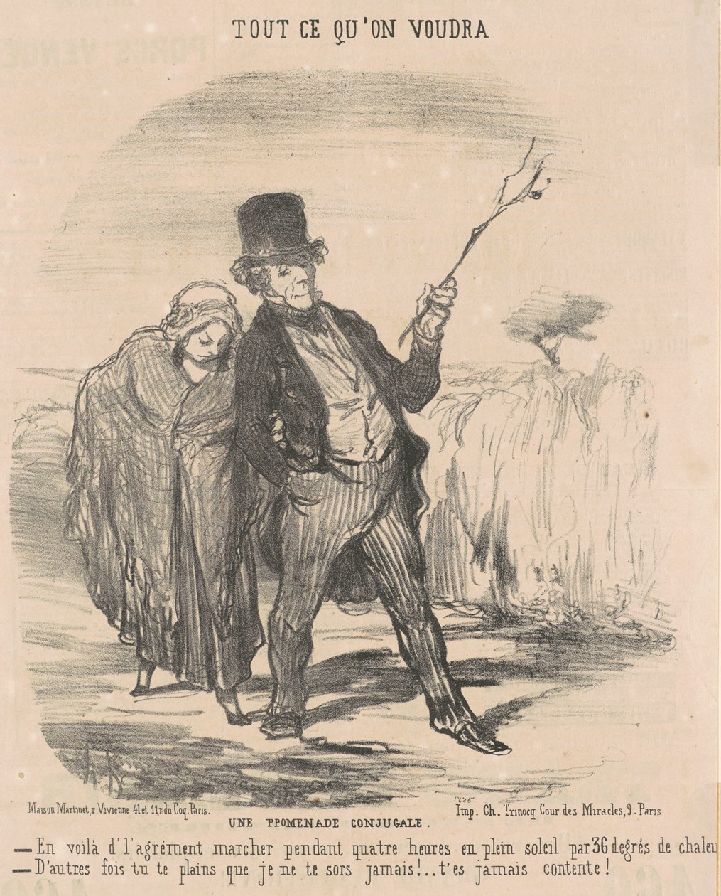 Une Promenade Conjugale - Honoré Daumier