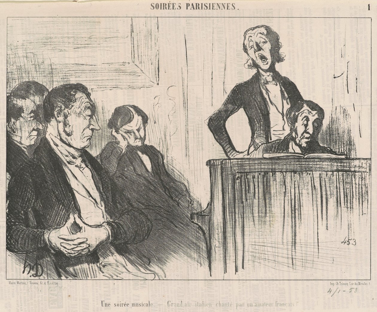 Une soirée musicale - Honoré Daumier