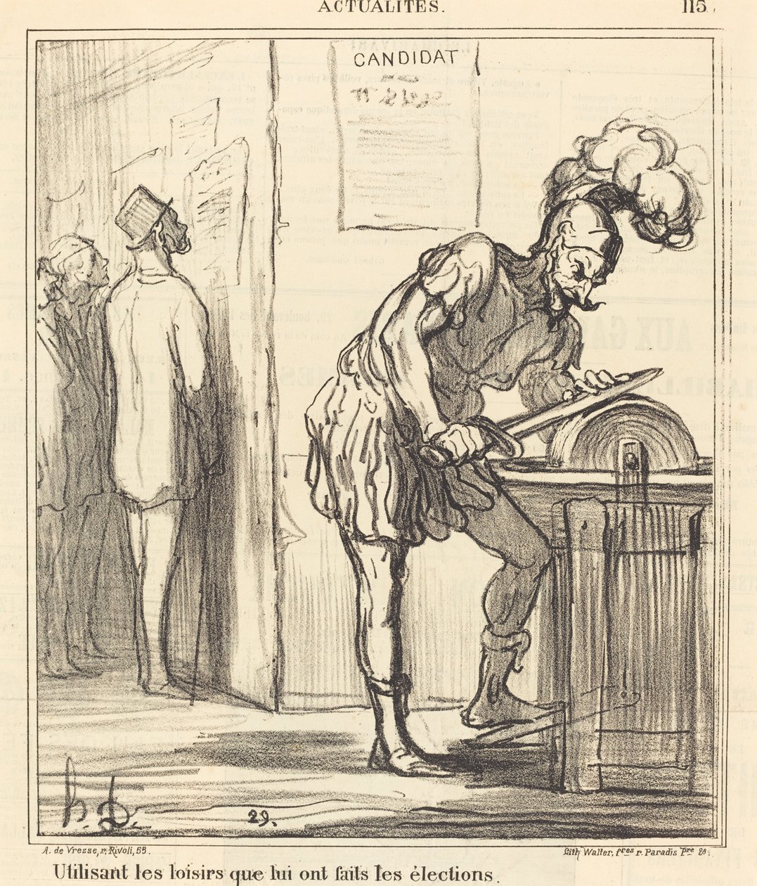 Utilisant les loisirs... - Honoré Daumier