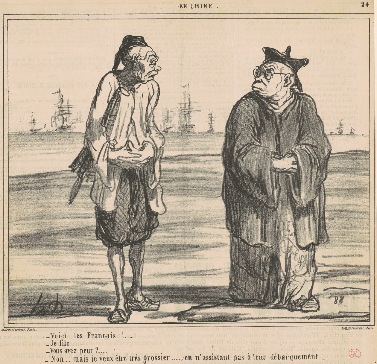Voici les français! ... je file ... - Honoré Daumier