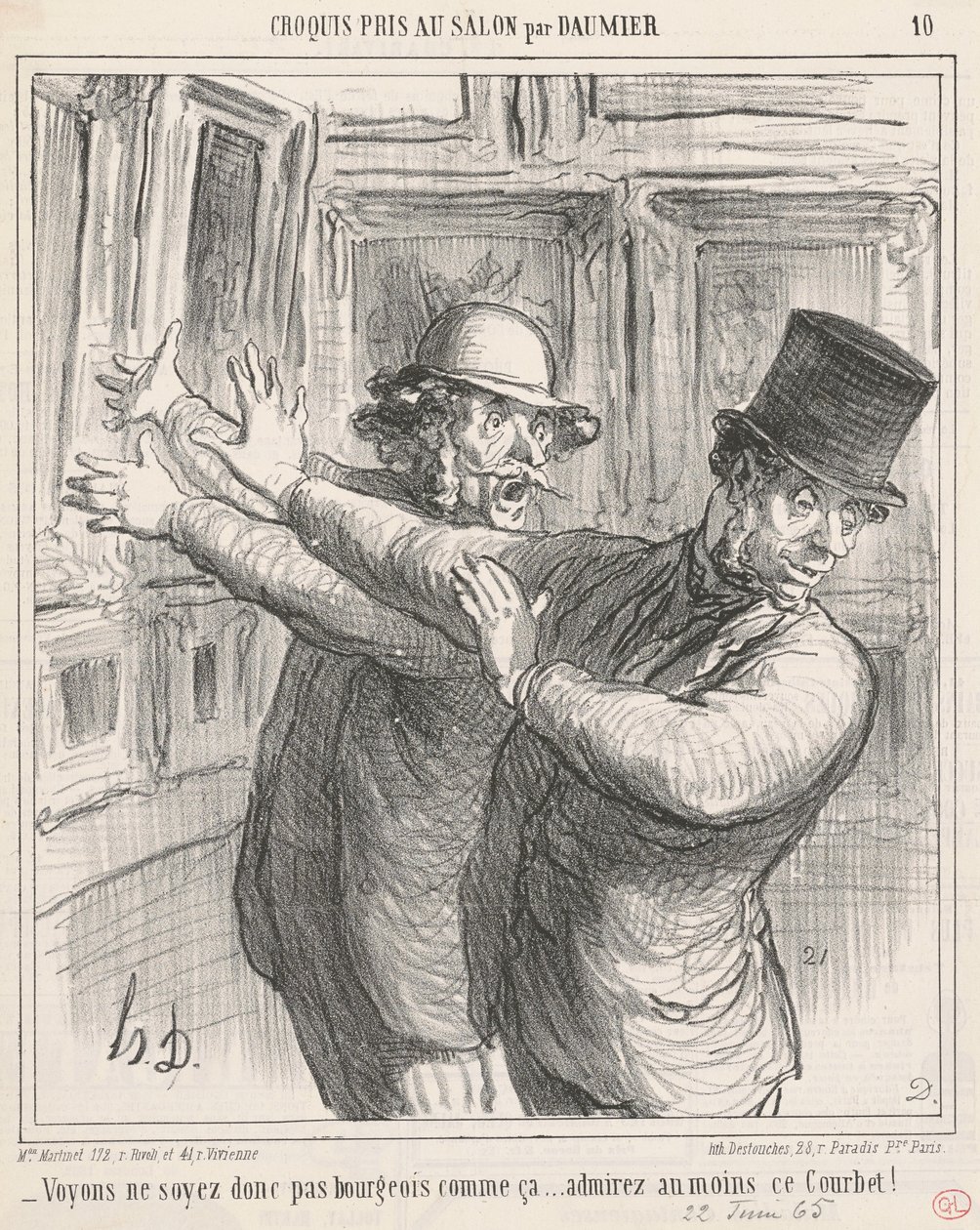 Voyons... admirez au moins ce Courbet!... - Honoré Daumier