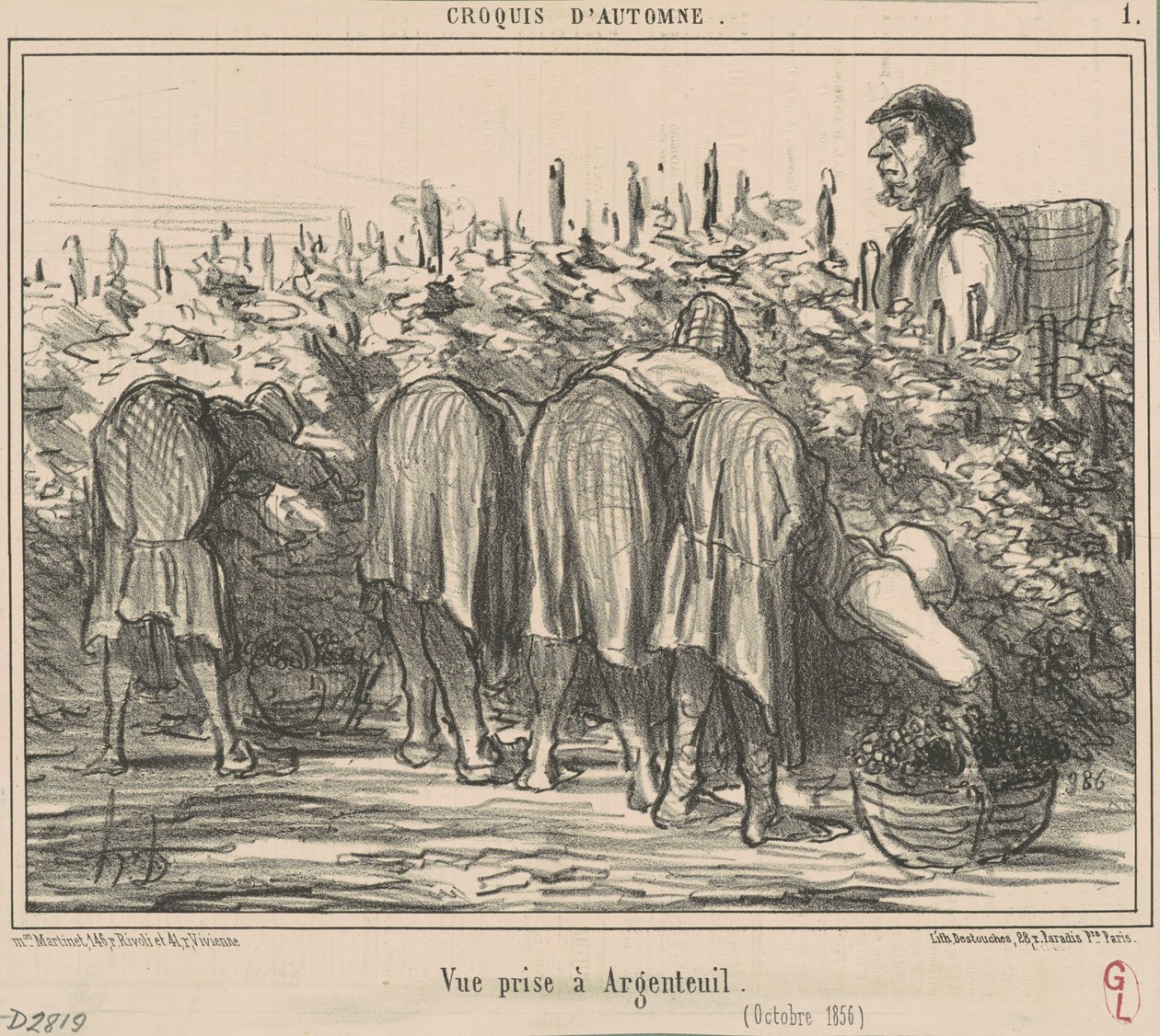 Vue prise à Argenteuil (Octobre 1856) - Honoré Daumier