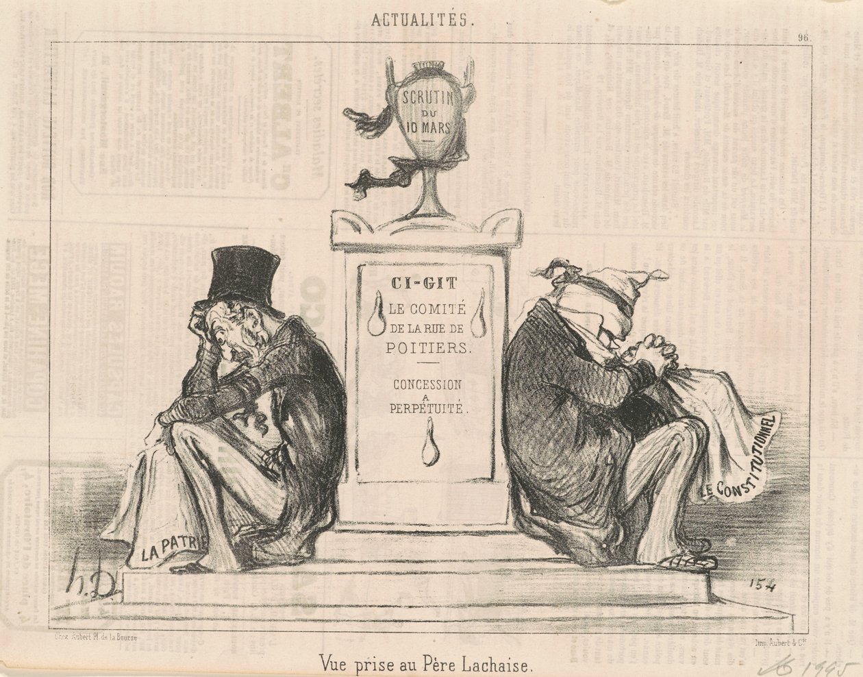Vue prise au Père Lachaise - Honoré Daumier