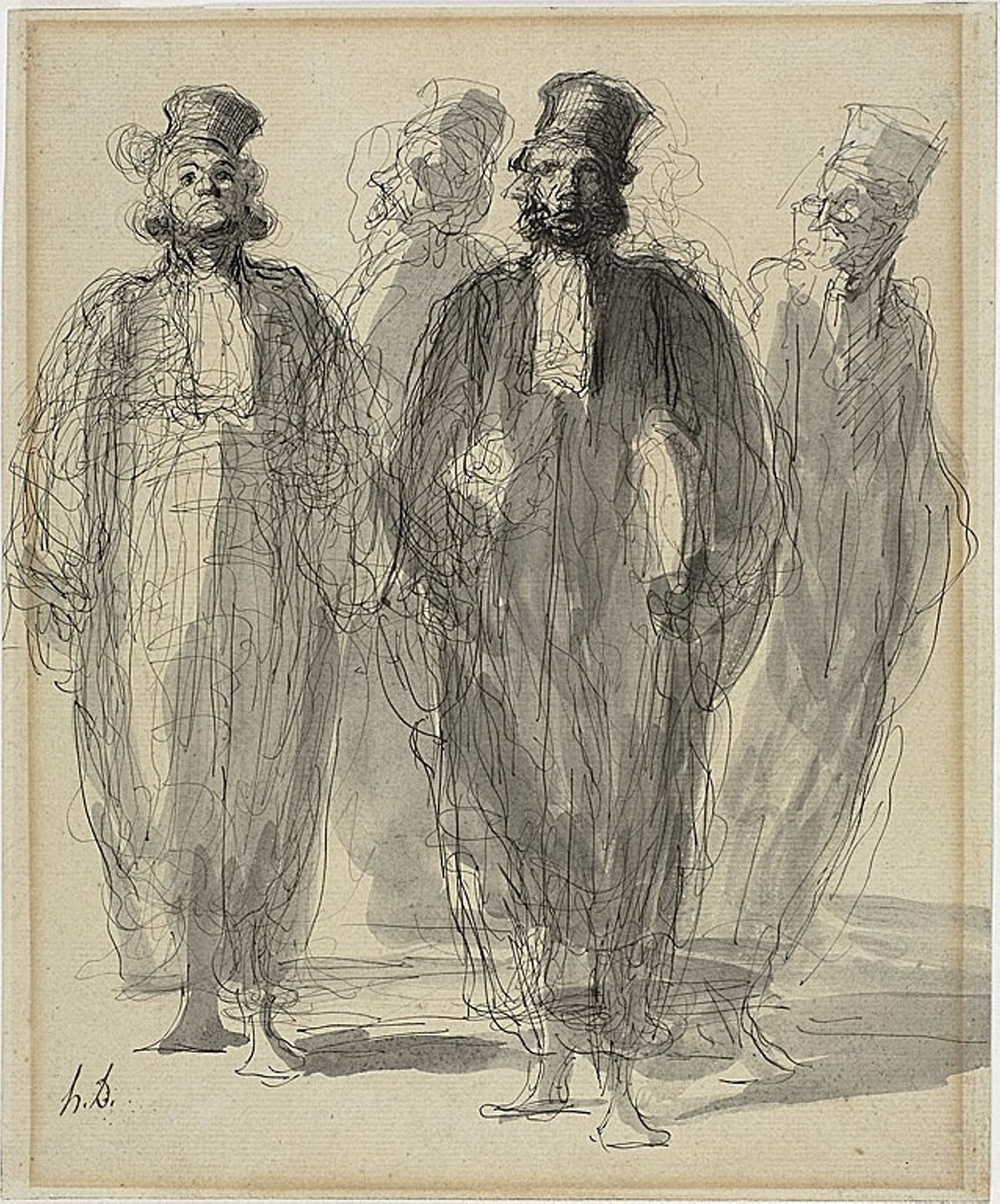 Quatre avocats - Honoré Daumier