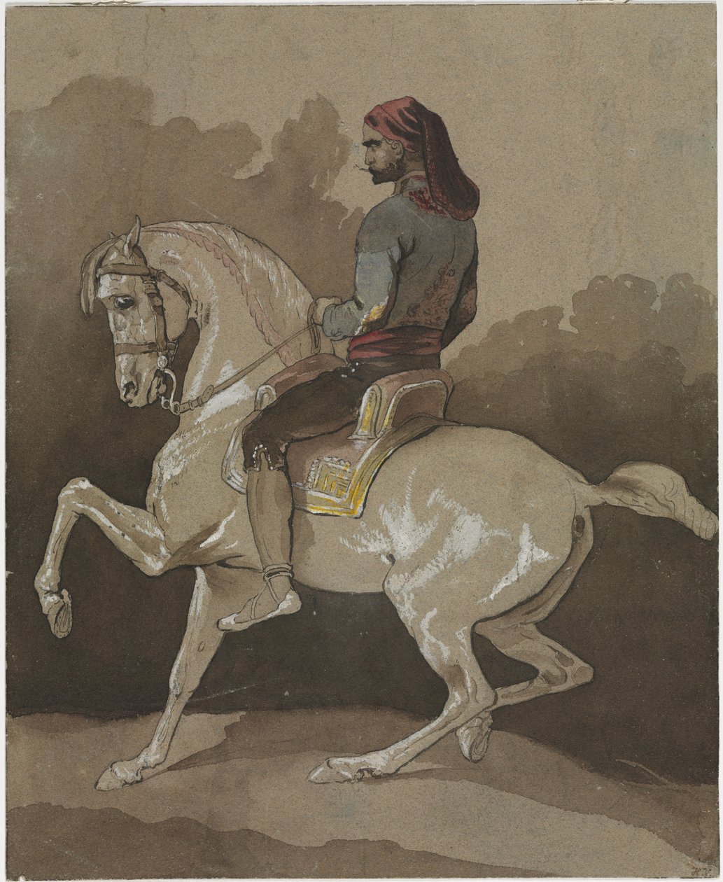 Arabe à cheval, 1800s - Emile Jean Horace Vernet