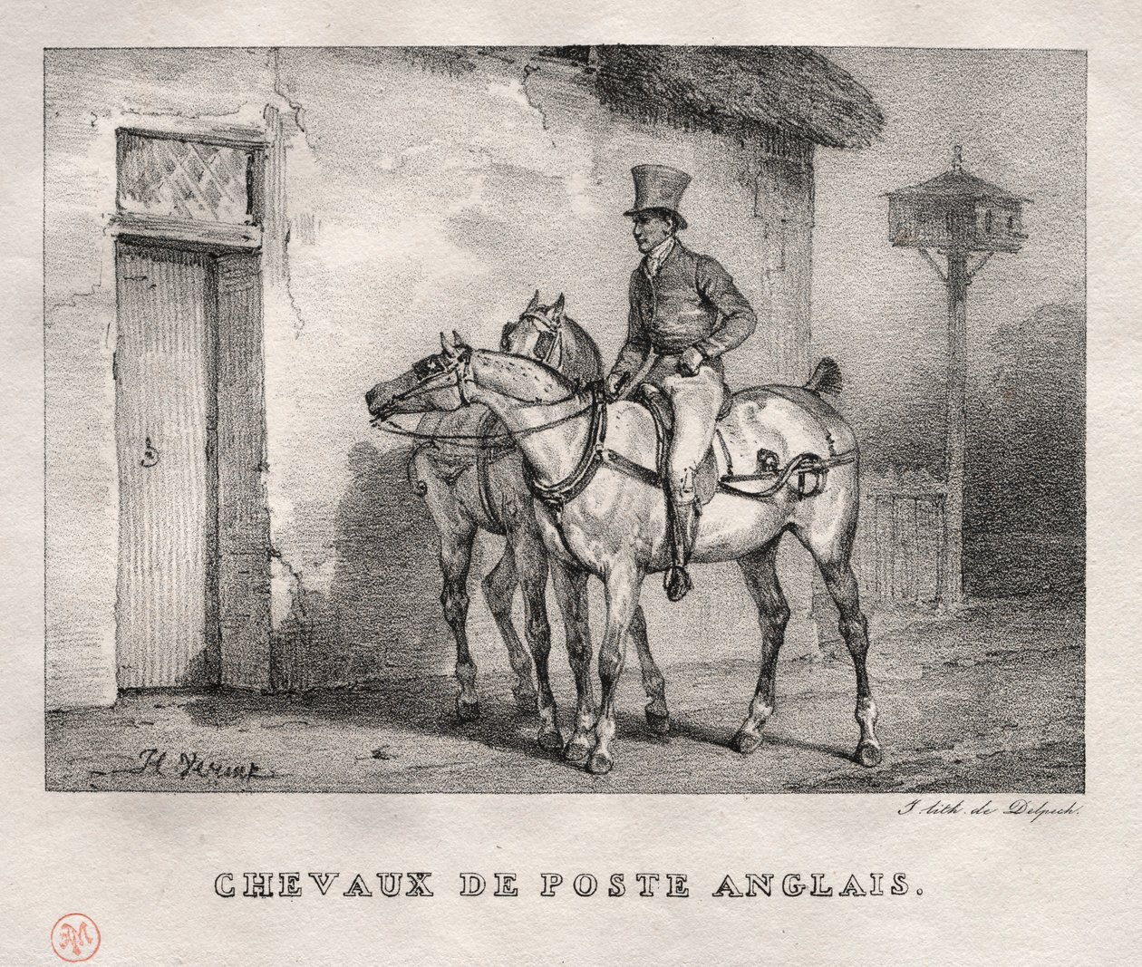 Chevaux postaux, 1823 - Emile Jean Horace Vernet