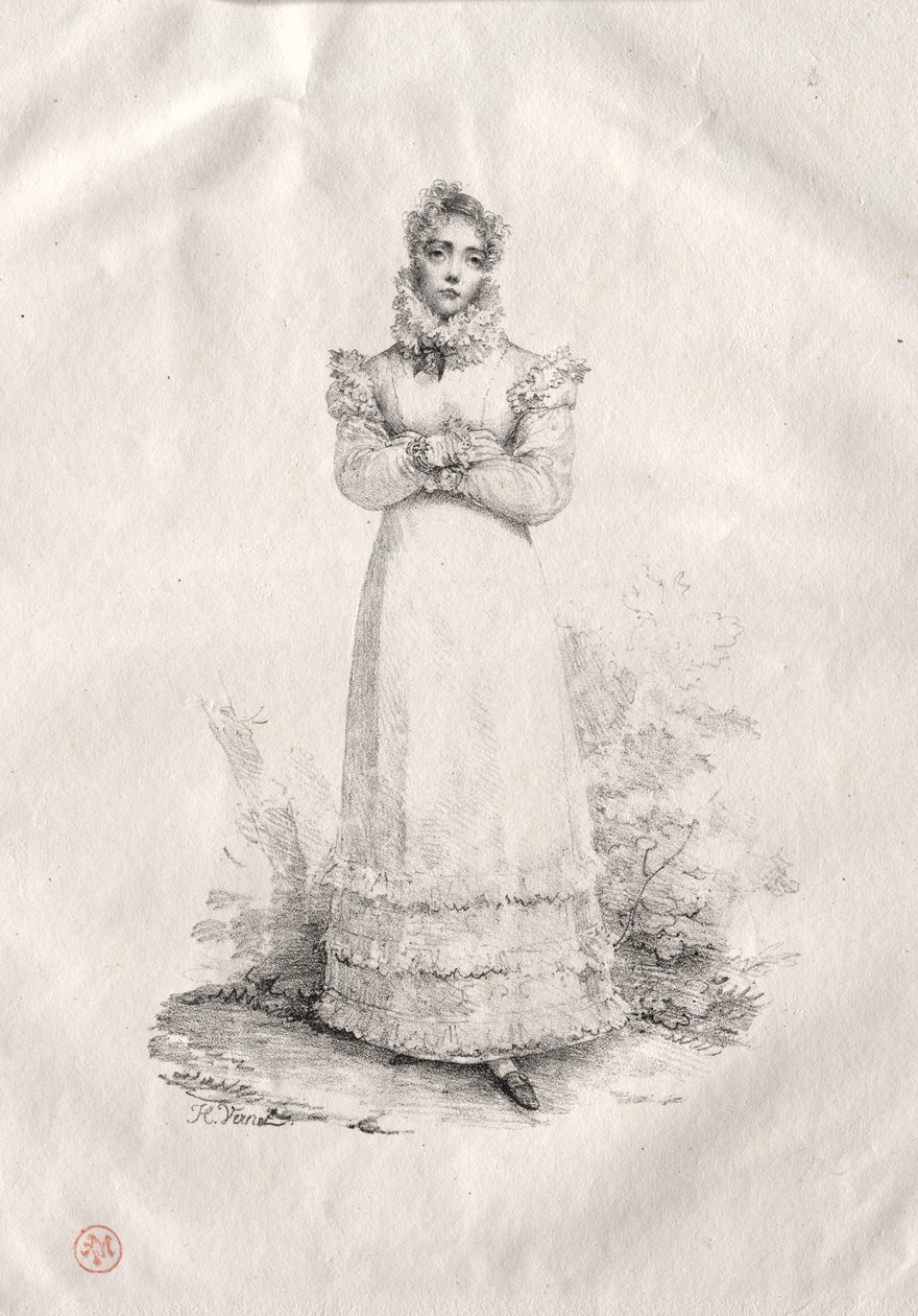 Jeune Femme Debout - Emile Jean Horace Vernet