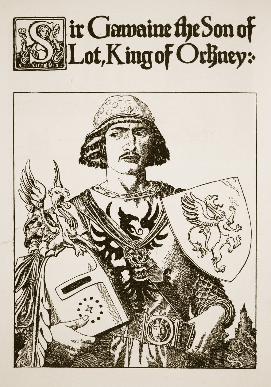 Sir Gauvain, fils de Lot, roi des Orcades, illustration de 