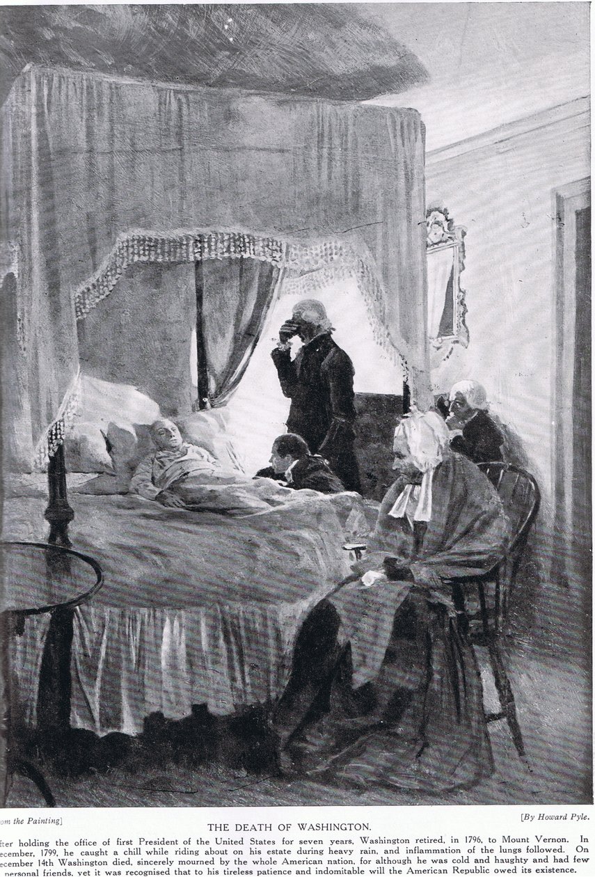 La mort de Washington à Mount Vernon, 14 décembre 1799 - Howard Pyle