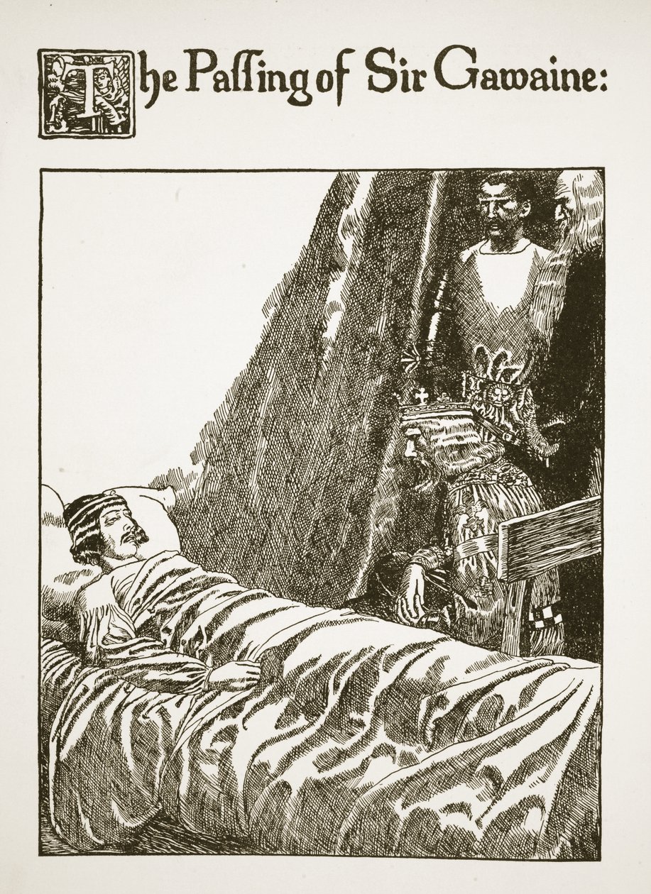 La mort de Sir Gawaine, illustration de 