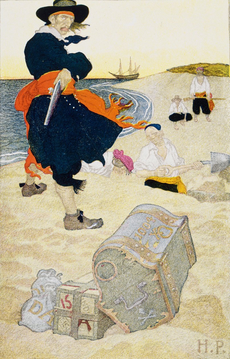 Trésor enfoui, début du 20e siècle - Howard Pyle