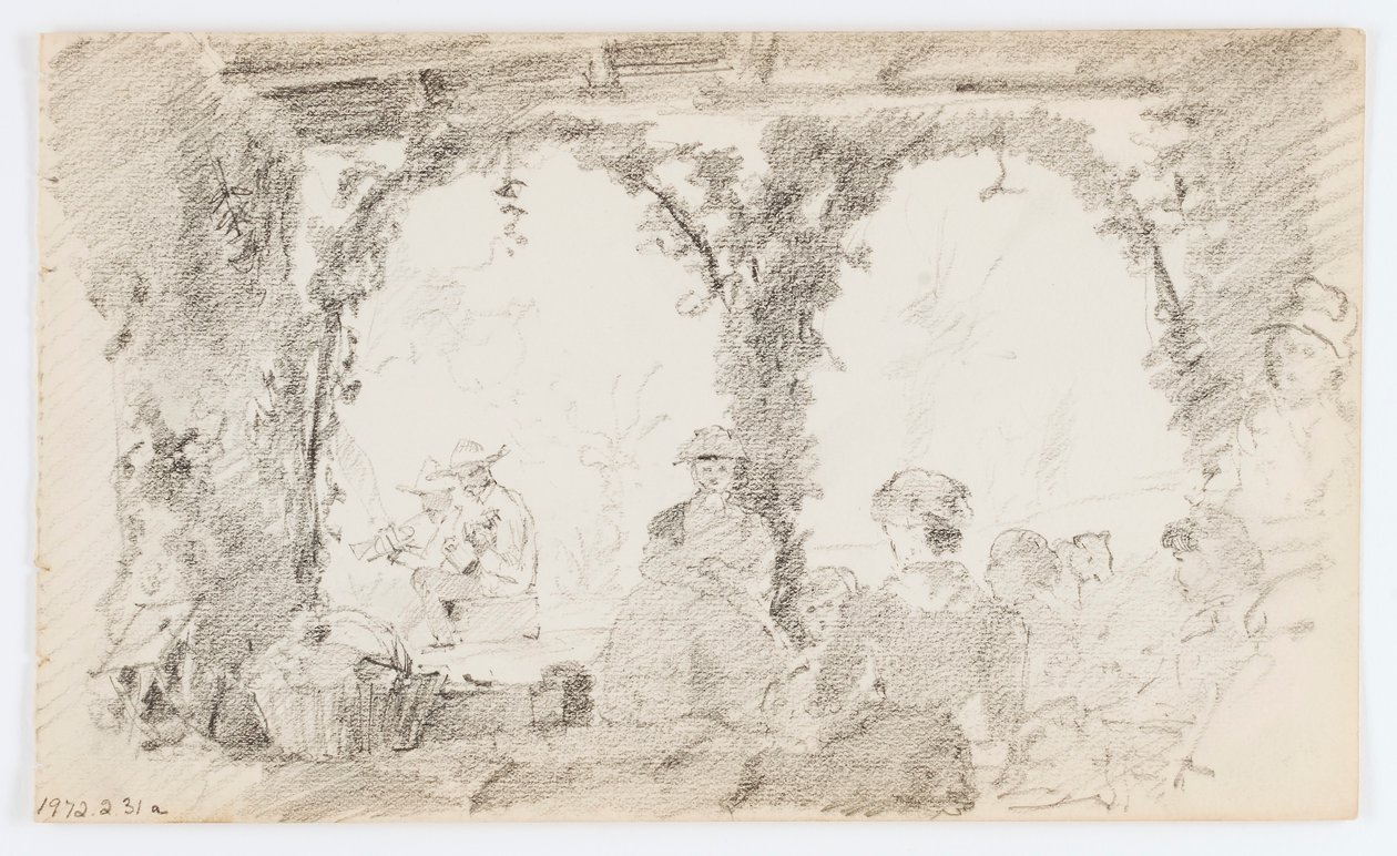Sans titre (figures assises et musiciens) - Howard Russell Butler