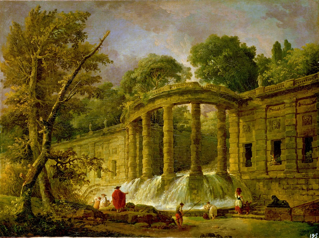 Pavillon avec Cascade, 1760 - Hubert Robert