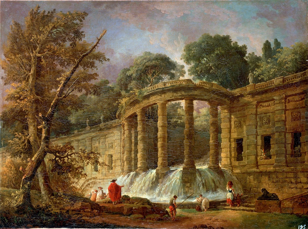 Pavillon avec la cascade, 1760 - Hubert Robert