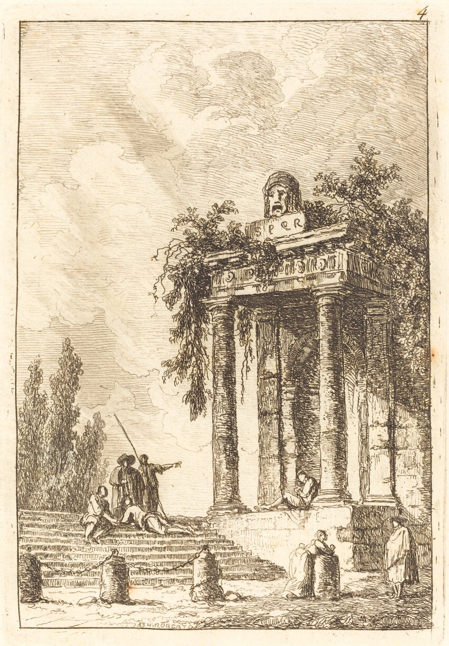 Marches vers les quatre repères - Hubert Robert