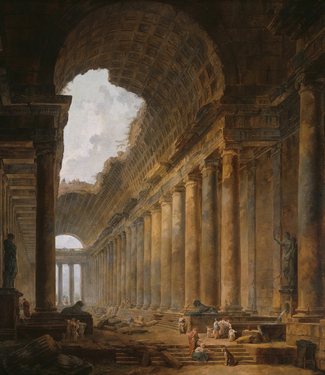 Le vieux temple, 1787-88 - Hubert Robert