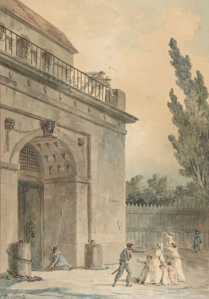 Visiteurs quittant une prison, 1794-95 - Hubert Robert