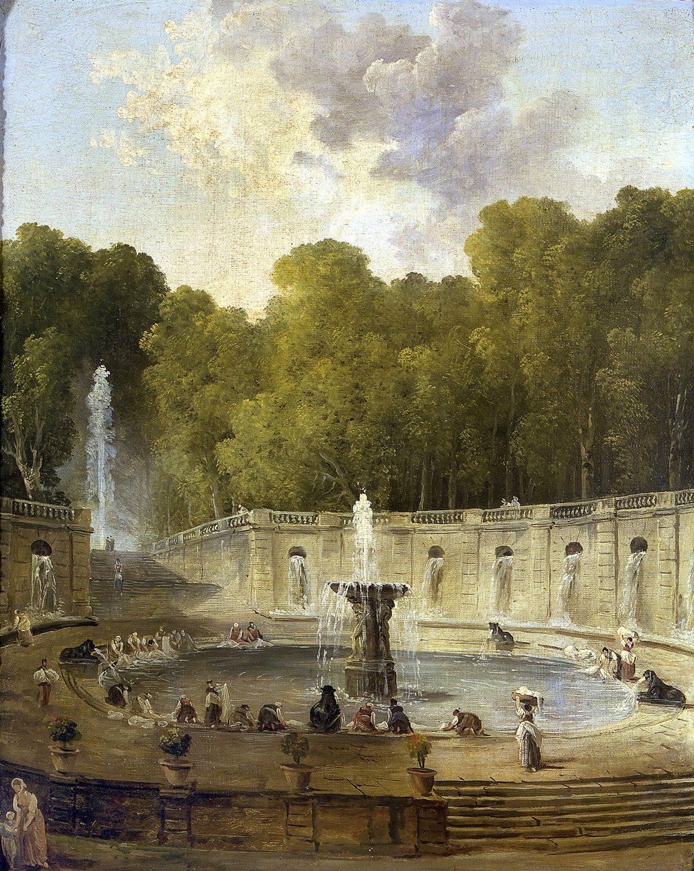 Blanchisseuses dans un parc - Hubert Robert