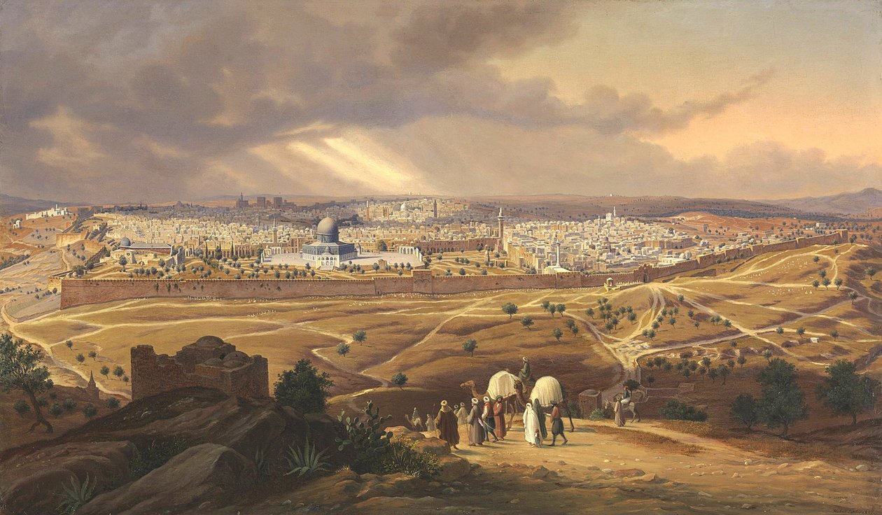 Vue de Jérusalem, 1847 - Hubert Sattler