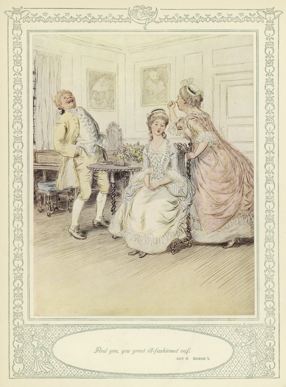 Illustration pour She Stoops to Conquer de Goldsmith - Hugh Thomson