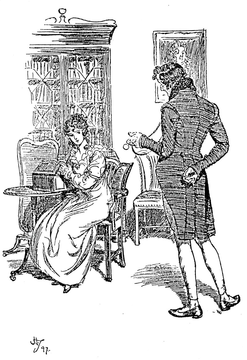 Scène de Persuasion de Jane Austen, 1897 - Hugh Thomson