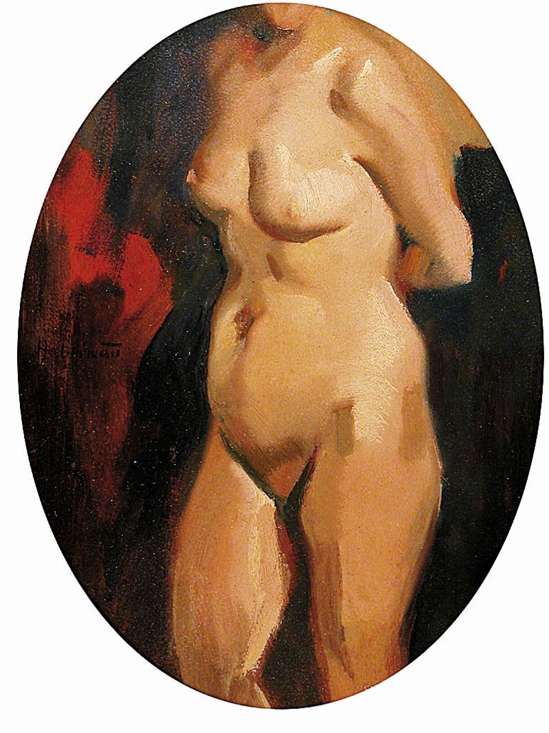 Torse féminin - Hugo von Habermann