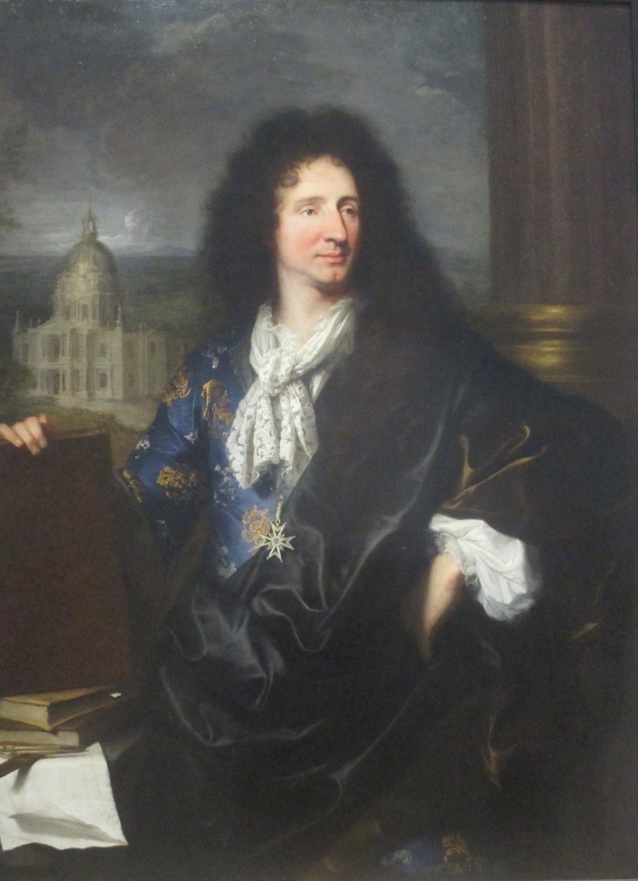 Portrait de Jules Hardouin-Mansart, architecte du roi de France Louis XIV (1643-1715) - Hyacinthe Francois Rigaud
