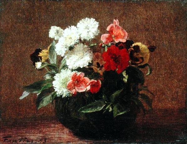 Fleurs dans un pot en argile - Ignace Henri Jean Fantin Latour