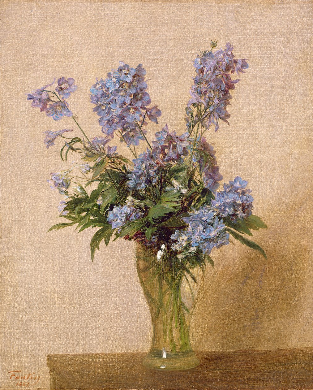 Vase de colombines, 1887 - Ignace Henri Jean Fantin Latour