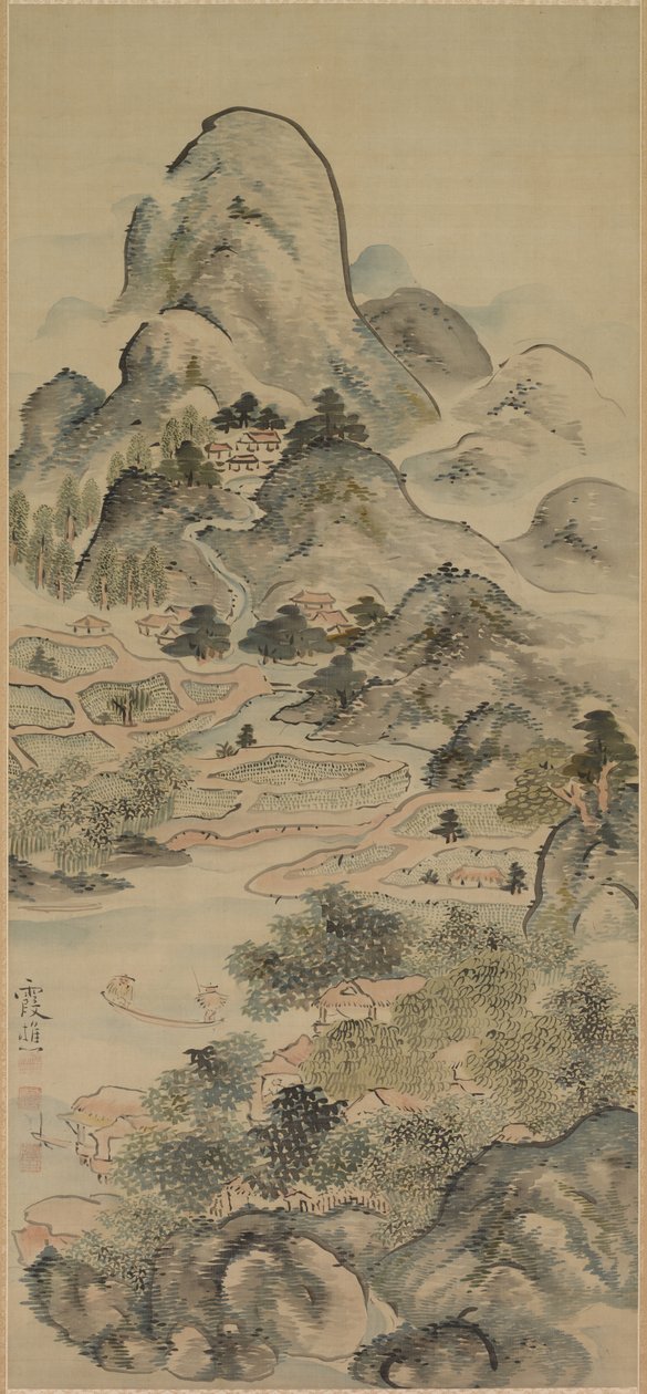 Pêche au printemps, années 1700 - Ike Taiga