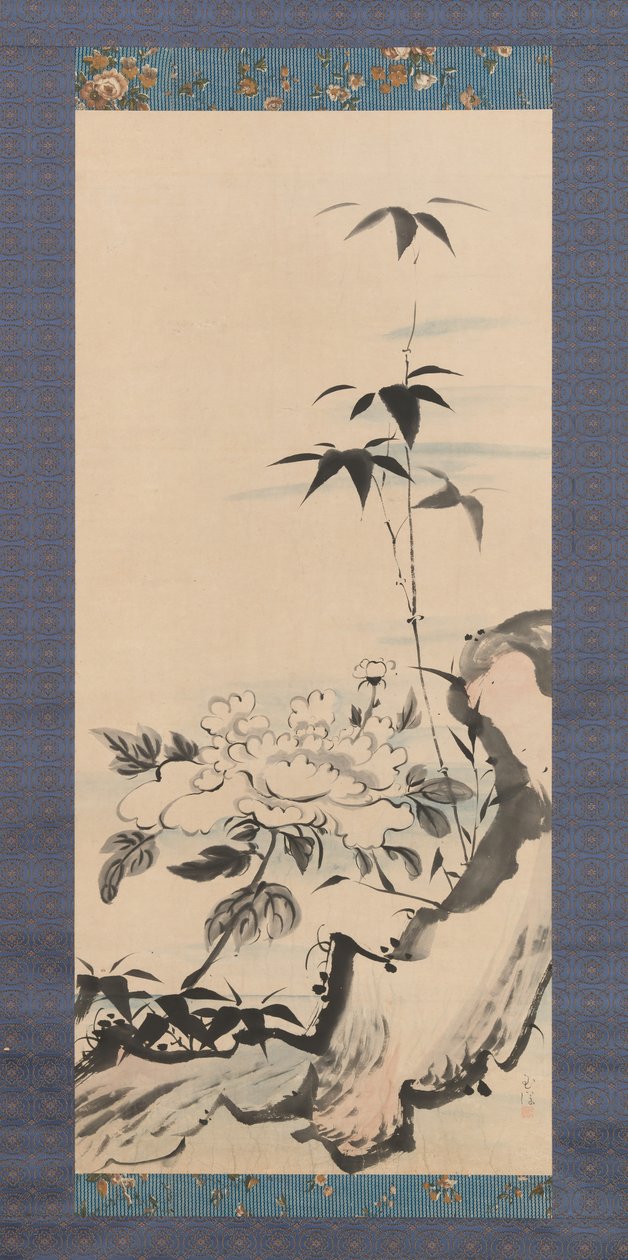 Pivoine et bambou, vers 1768 - Ike no Gyokuran