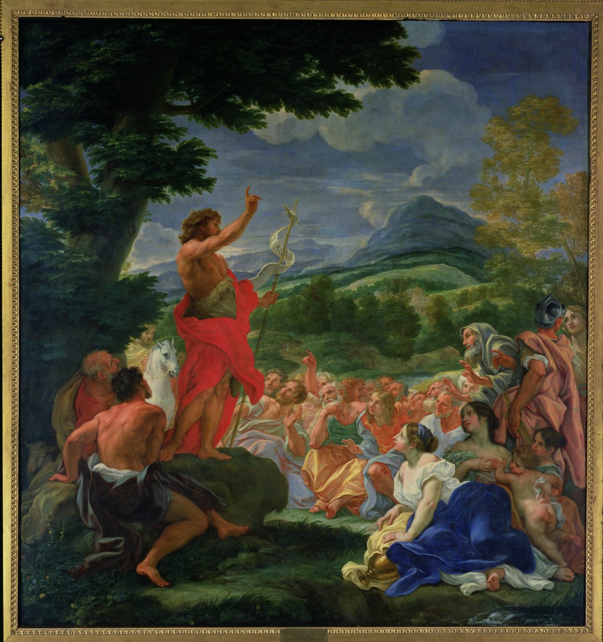 Saint Jean-Baptiste prêchant, peint avant 1695 - Il Baciccio