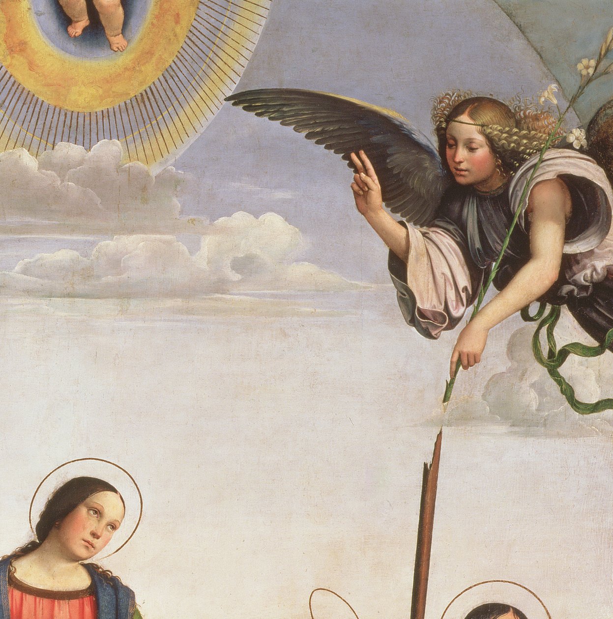 Annonciation et Saints, détail de l