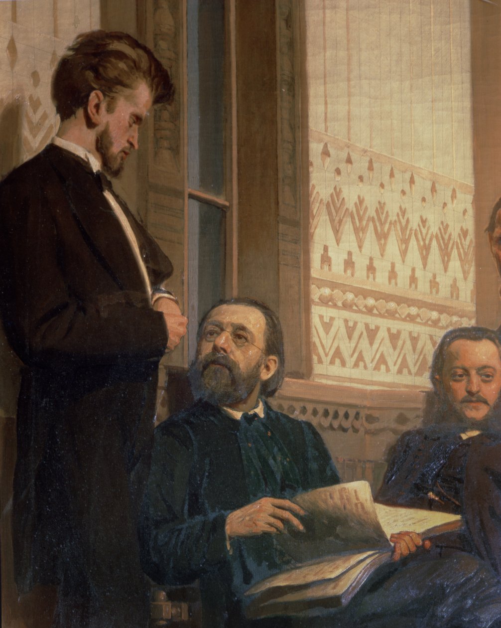 Eduard Frantsovitch Napravnik (1839-1916) et Bedrich Smetana (1824-84), des compositeurs slaves, années 1890 - Ilya Efimovich Repin