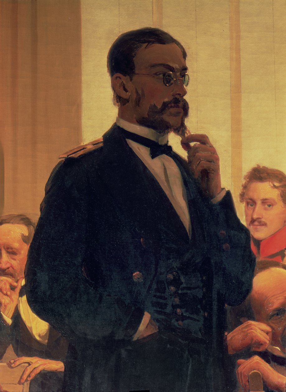 Nikolai Andreyevich Rimsky-Korsakov (1844-1908), de Compositeurs Slaves, 1890s (détail) - Ilya Efimovich Repin
