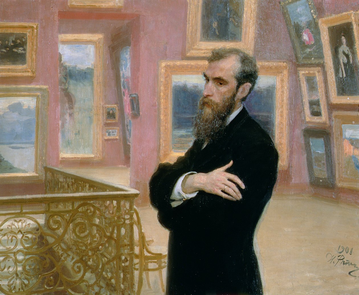 Portrait de Pavel Tretyakov (1832-98) dans la Galerie, 1901 - Ilya Efimovich Repin