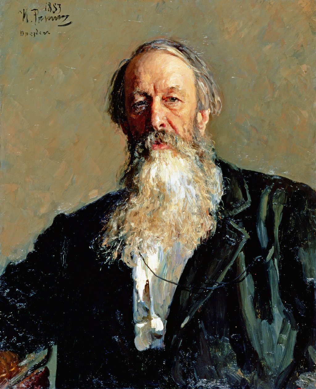 Portrait de Vladimir Stasov (1824-1906) - Ilya Efimovich Repin