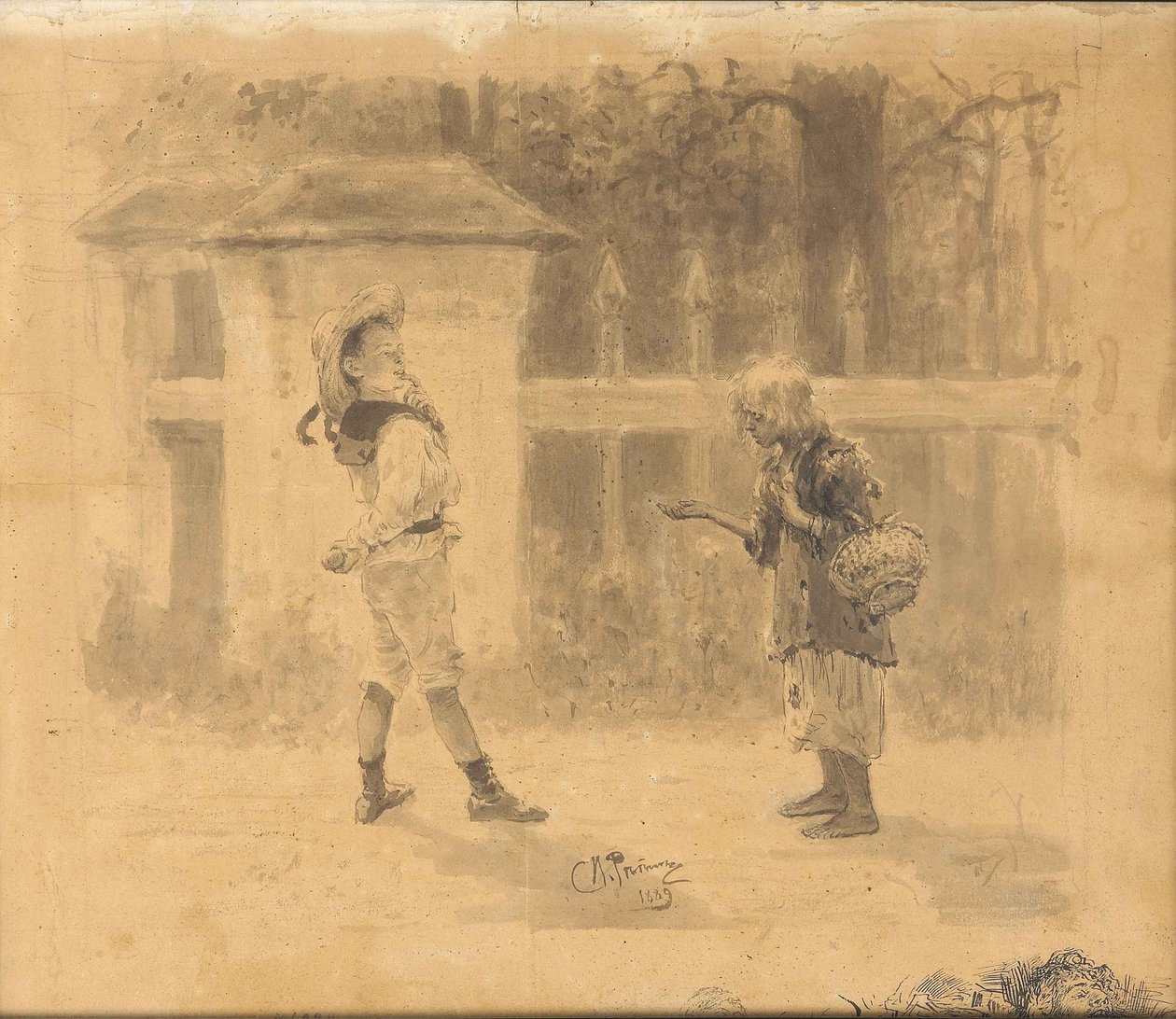 Fille mendiant, 1889 - Ilya Efimovich Repin