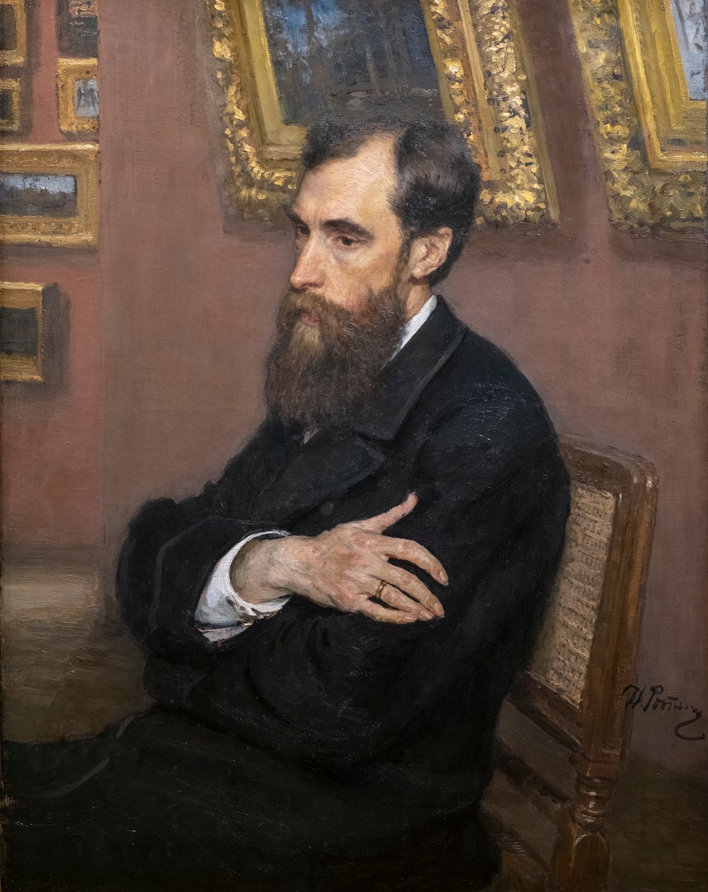 Portrait de Pavel Mikhailovich Tretyakov - Ilya Efimovich Repin