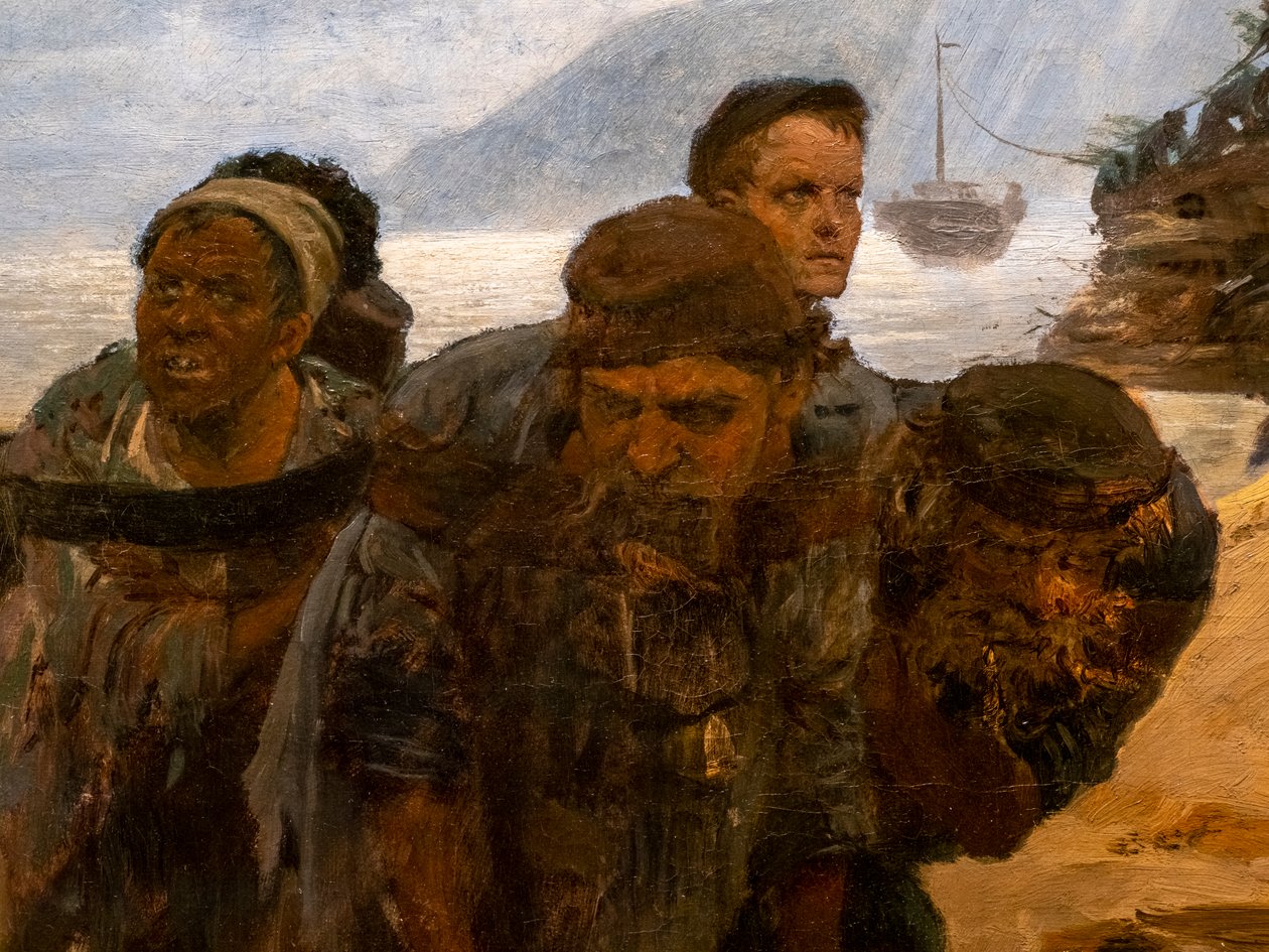 Tours traversant un gué (détail) - Ilya Efimovich Repin