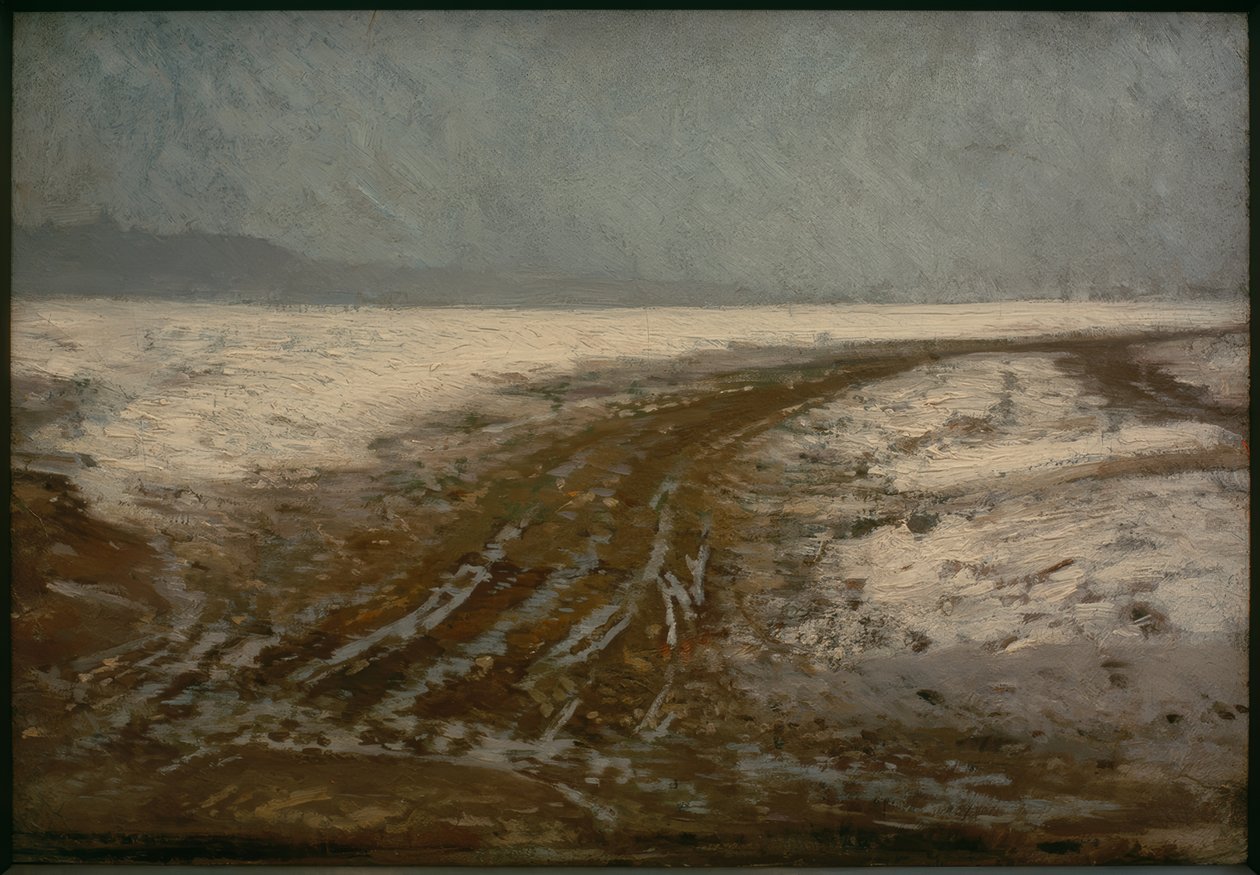 Chemin (route dans la neige) - Ilya Efimovich Repin