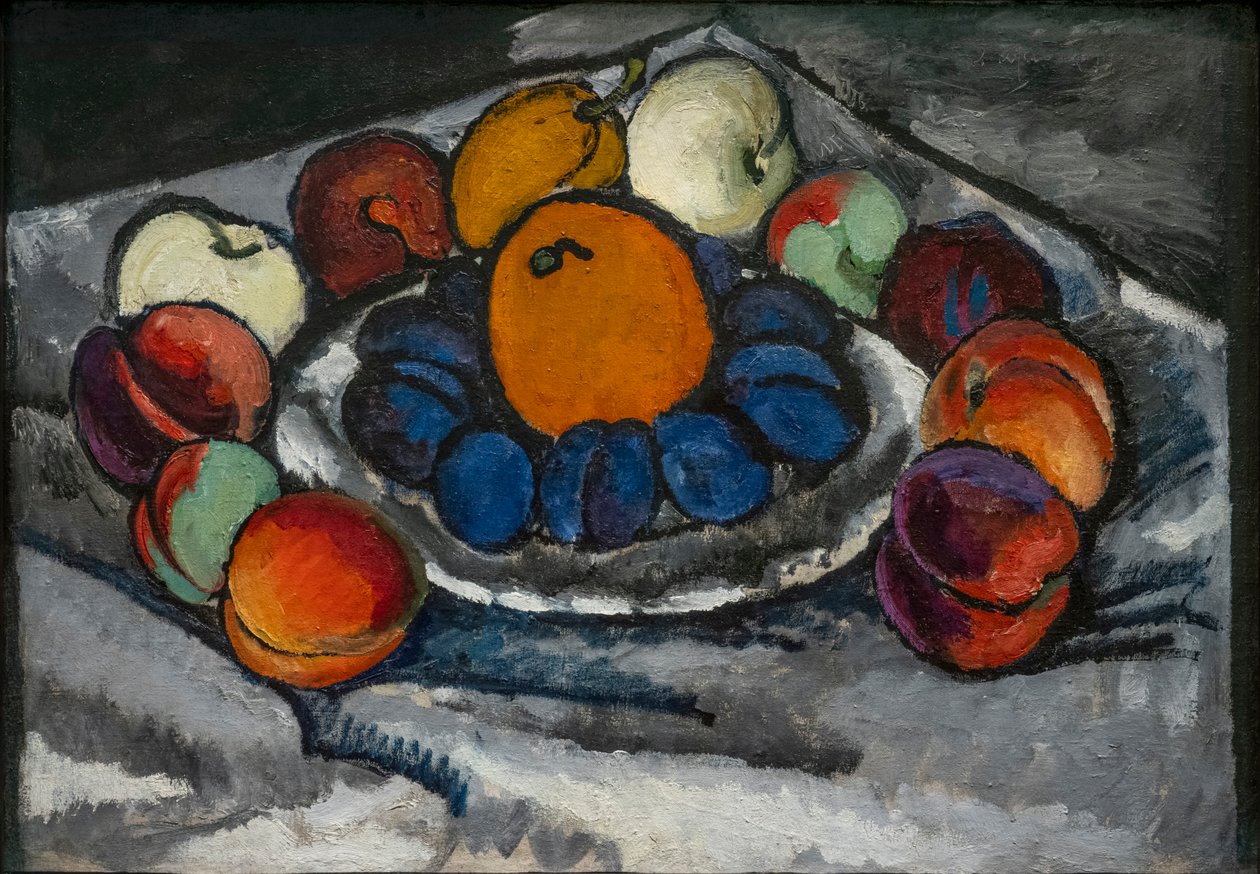 Nature morte. Fruits dans un plat - Ilya Ivanovich Mashkov