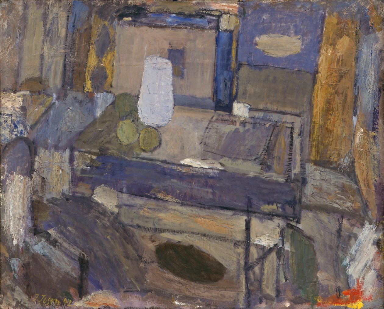 Nature morte avec pot et fruits - Immanuel Ibsen