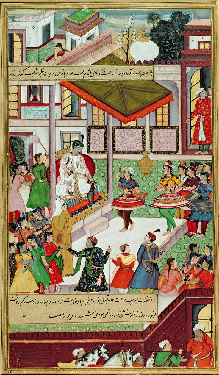 Danseuses prises du palais de Baz Bahadur à Malwa, exécutant une danse Kathak devant Akbar, de l
