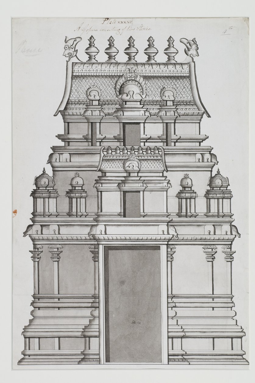 Un gopuram à deux étages - Indian School