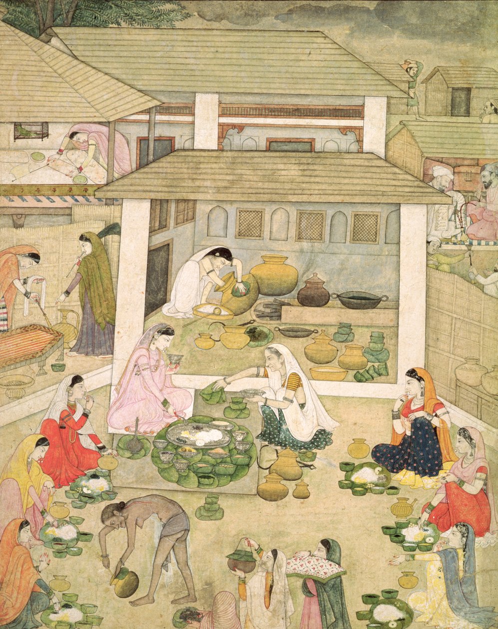 Festin de femmes, c.1810 - Indian School