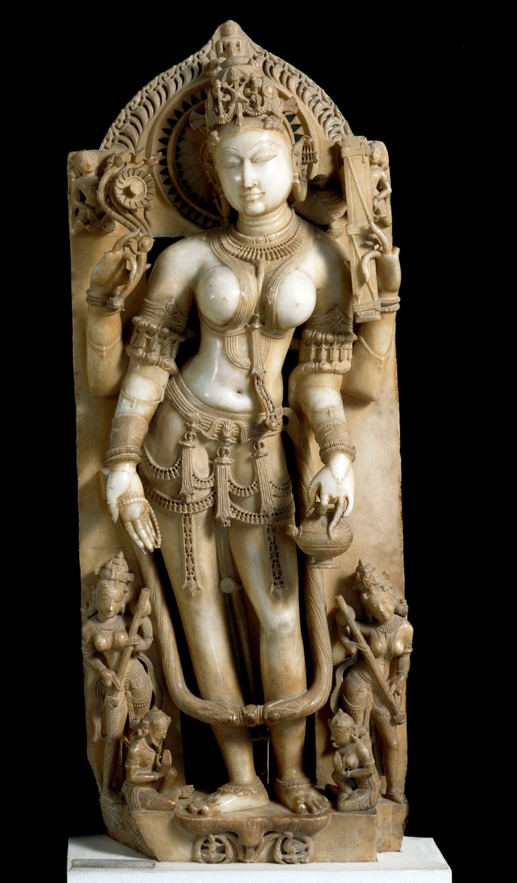 Art indien : la divinité Saraswati (Sarasvati) - Indian School