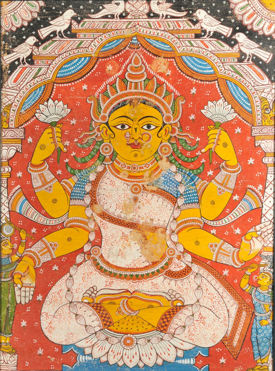 Lakshmi (peinture murale) - Indian School